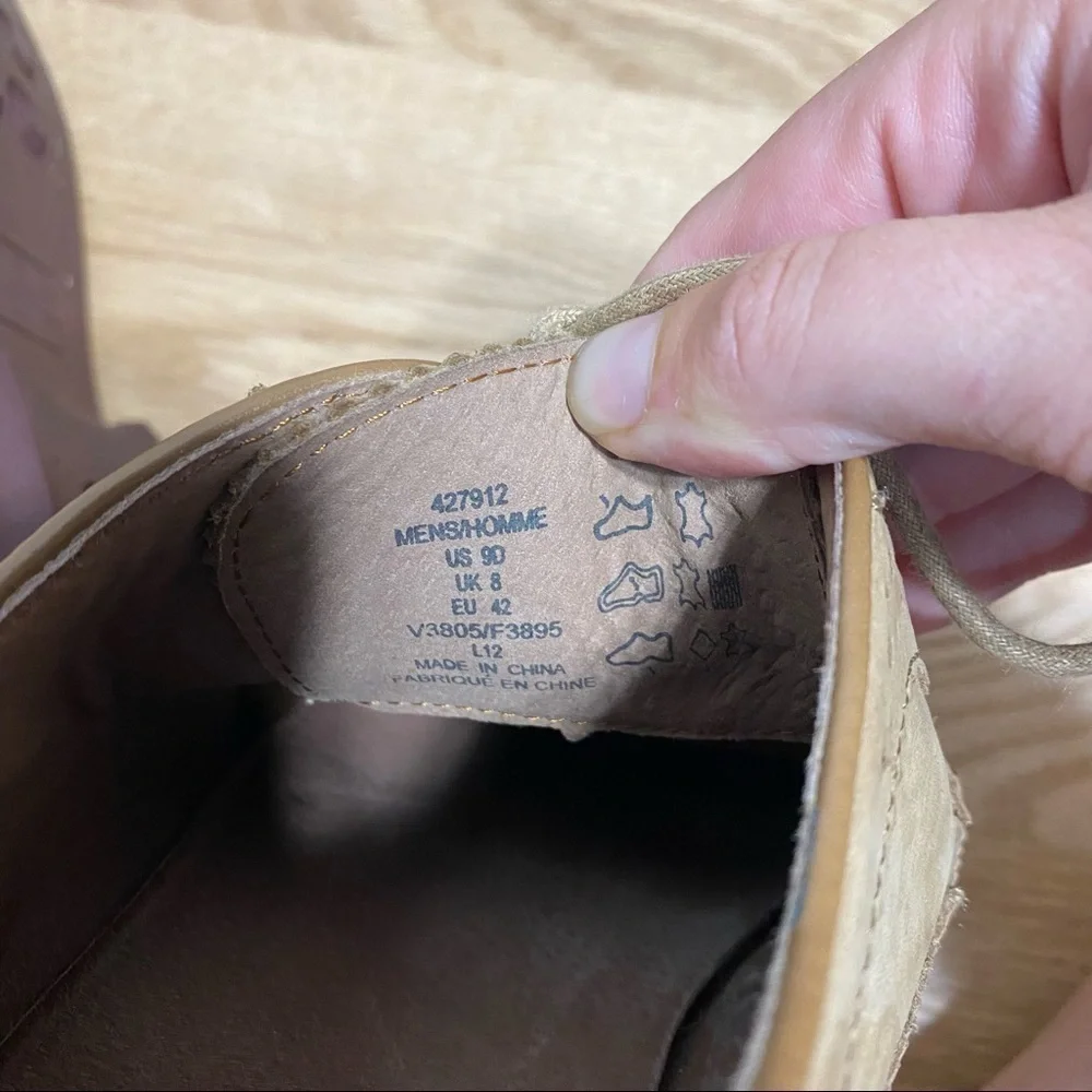 Lands End Tan Wingtip Oxford Shoes Sz 9 Men’s Work Career Dress